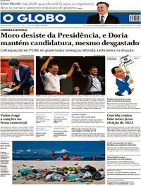 Capa do jornal O Globo 01/04/2022