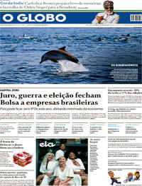 Capa do jornal O Globo 01/05/2022