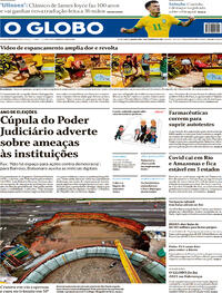 Capa do jornal O Globo 02/02/2022