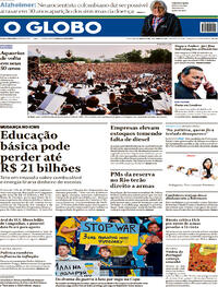 Capa do jornal O Globo 02/06/2022