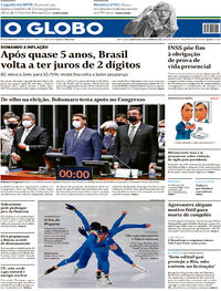 Capa do jornal O Globo 03/02/2022