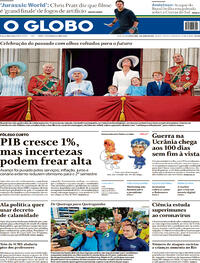 Capa do jornal O Globo 03/06/2022