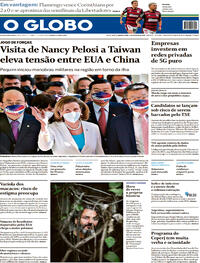 Capa do jornal O Globo 03/08/2022