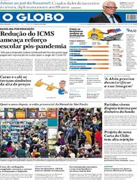 Capa do jornal O Globo 04/07/2022