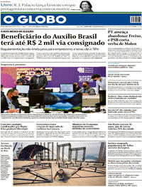 Capa do jornal O Globo 04/08/2022