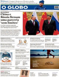 Capa do jornal O Globo 05/02/2022