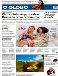 Capa do jornal O Globo 06/03/2022