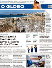 Capa do jornal O Globo 06/05/2022