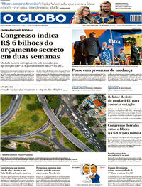 Capa do jornal O Globo 06/07/2022