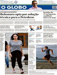 Capa do jornal O Globo 07/04/2022