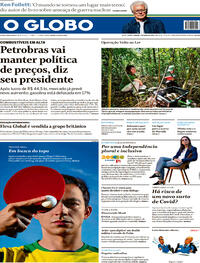 Capa do jornal O Globo 07/05/2022