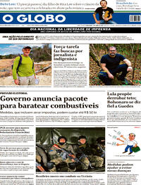Capa do jornal O Globo 07/06/2022