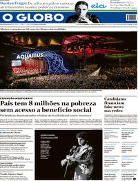 Capa do jornal O Globo 07/08/2022