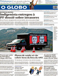 Capa do jornal O Globo 09/06/2022