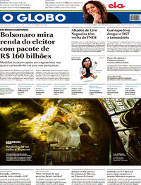 Capa do jornal O Globo 10/04/2022