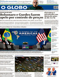 Capa do jornal O Globo 10/06/2022