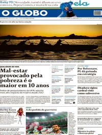 Capa do jornal O Globo 10/07/2022