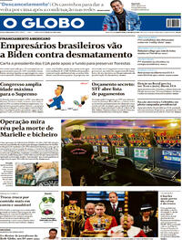 Capa do jornal O Globo 11/05/2022