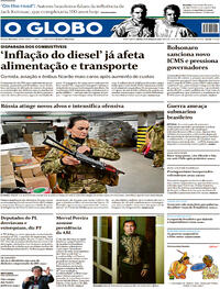 Capa do jornal O Globo 12/03/2022