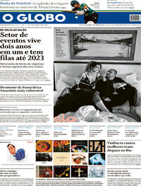 Capa do jornal O Globo 12/06/2022