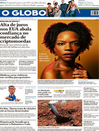 Capa do jornal O Globo 13/05/2022