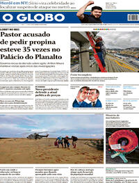 Capa do jornal O Globo 15/04/2022