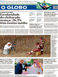 Capa do jornal O Globo 16/07/2022
