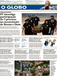 Capa do jornal O Globo 17/06/2022
