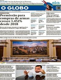 Capa do jornal O Globo 17/07/2022
