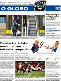 Jornal O Globo on X: Capa da edição desta terça-feira; confira