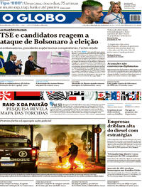Capa do jornal O Globo 19/07/2022