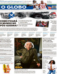 Capa do jornal O Globo 20/03/2022