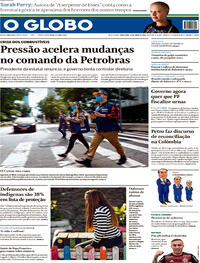 Capa do jornal O Globo 21/06/2022