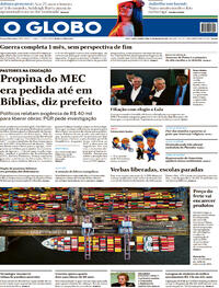Capa do jornal O Globo 24/03/2022