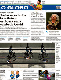 Capa do jornal O Globo 26/03/2022