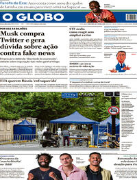 Capa do jornal O Globo 26/04/2022