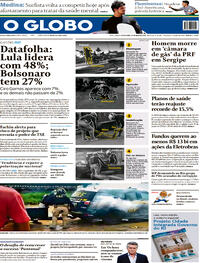 Capa do jornal O Globo 27/05/2022