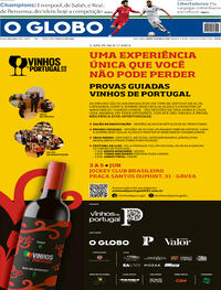Capa do jornal O Globo 28/05/2022