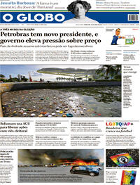 Capa do jornal O Globo 28/06/2022