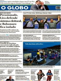 Capa do jornal O Globo 28/07/2022