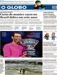 Capa do jornal O Globo 31/01/2022