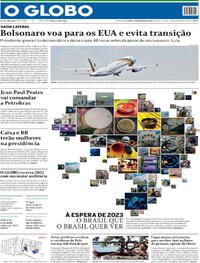 Capa do jornal O Globo 31/12/2022