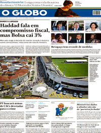 Capa do jornal O Globo 03/01/2023