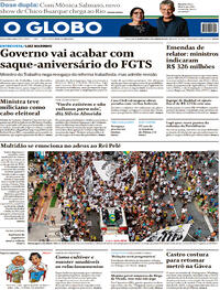 Capa do jornal O Globo 04/01/2023