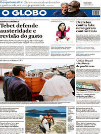 Capa do jornal O Globo 06/01/2023