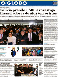Capa do jornal O Globo 10/01/2023
