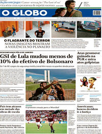 Capa do jornal O Globo 16/01/2023