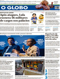 Capa do jornal O Globo 18/01/2023
