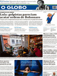 Capa do jornal O Globo 19/01/2023