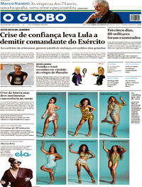 Capa do jornal O Globo 22/01/2023